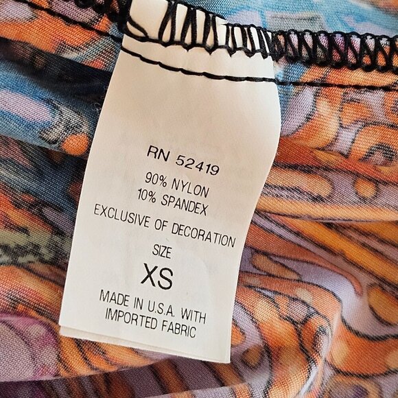 ABS by Allen Schwartz Size XS Swim Coverup Multicolor Pull Over Colorful - Picture 5 of 11